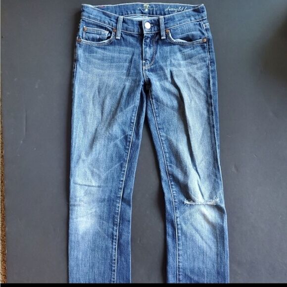 7 For All Mankind Straight Leg Jeans - Picture 5 of 9